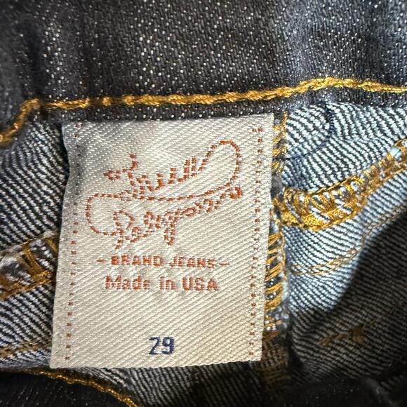 NWT True Religion 29 Joey Big‎ T Jeans Painted Flap Straight Low-Rise Streetwear - Picture 7 of 11